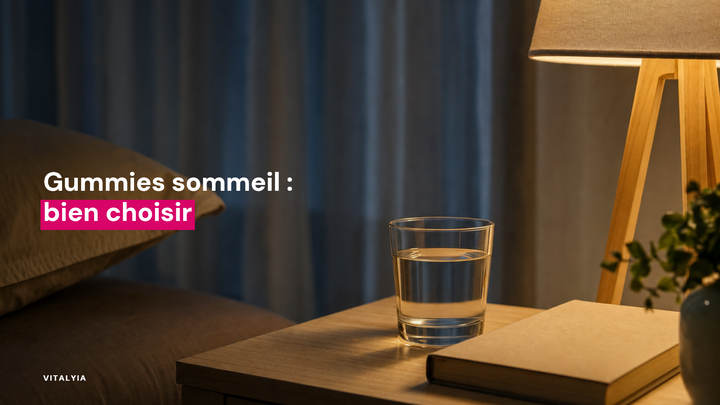 Table de chevet avec lampe allumée, verre d'eau et livre
